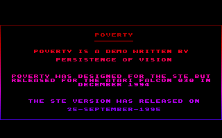 Poverty STE atari screenshot