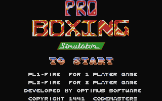 Pro Boxing Simulator atari screenshot