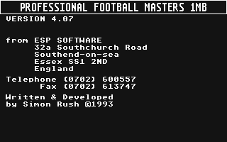 Professional Football Masters