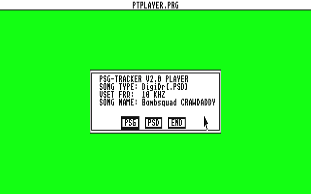 PSG Tracker atari screenshot