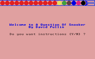 Question of Snooker (A)