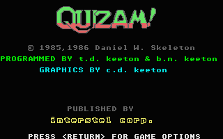 Quizam! atari screenshot