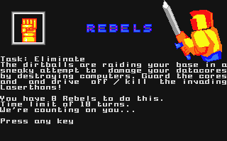 Rebels V Laserthons atari screenshot