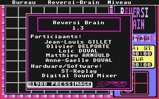 Reversi Brain atari screenshot
