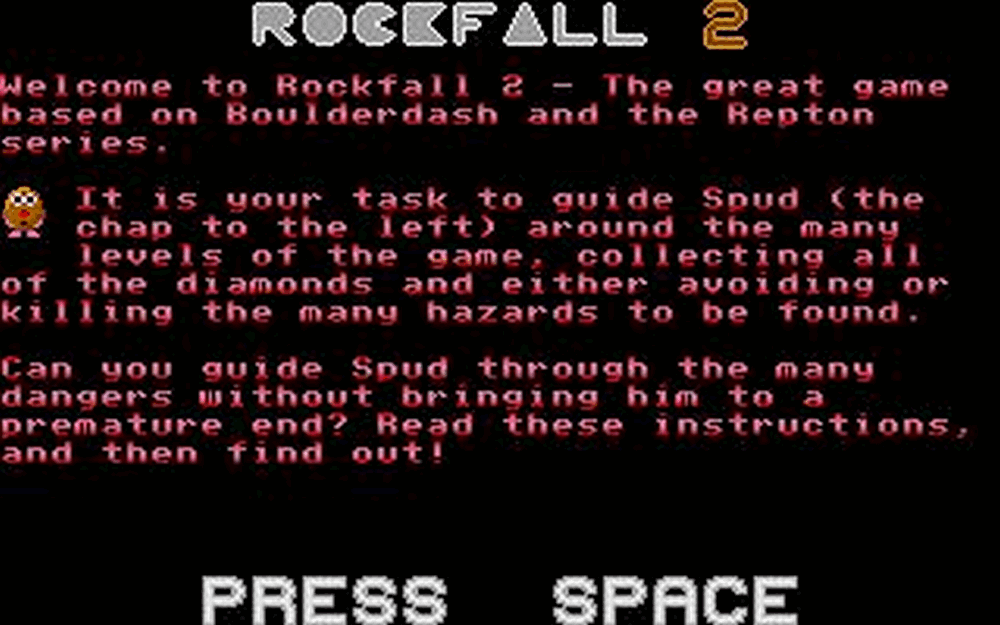 Rockfall 2 - The Perils of Spud atari screenshot
