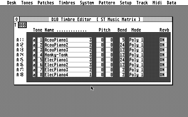 Roland D10 Editor atari screenshot