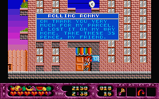 Rolling Ronny atari screenshot