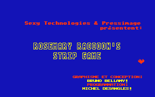 Rosemary Raccoon's Strip Game atari screenshot