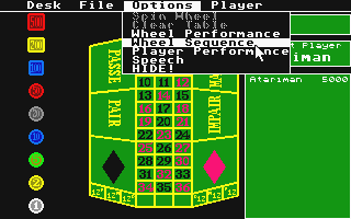 Casino Roulette atari screenshot
