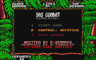 SAS Combat Simulator atari screenshot