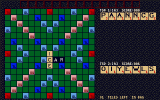 Scrabble atari screenshot