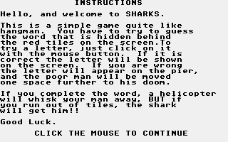 Sharks atari screenshot