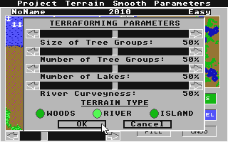 Sim City - Terrain Editor atari screenshot