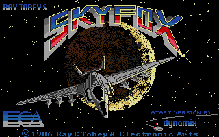 Skyfox atari screenshot