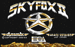 Skyfox II atari screenshot