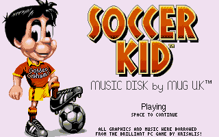 Soccer Kid Music Disk atari screenshot
