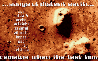 Songs of Distant Earth atari screenshot