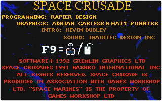Space Crusade atari screenshot
