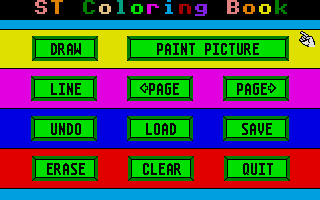 ST Coloring Book atari screenshot