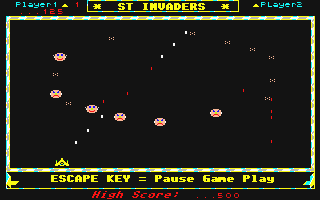 ST Invaders atari screenshot