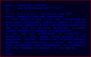 Star Trek - The Klingon War atari screenshot