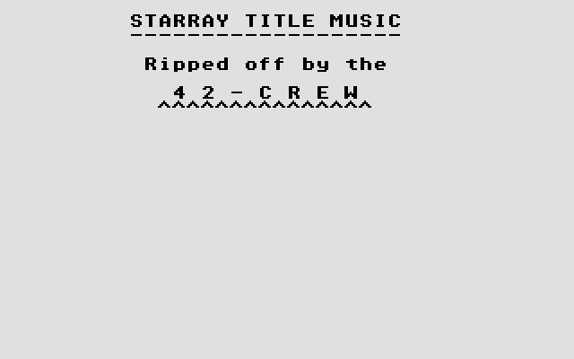 Starray Title Music atari screenshot