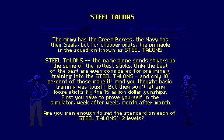 Steel Talons atari screenshot