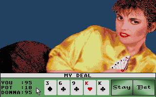 Strip Poker II Plus atari screenshot