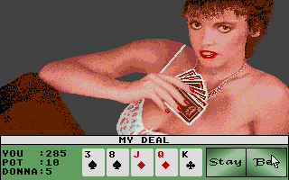 Strip Poker II Plus atari screenshot