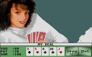 Strip Poker II Plus atari screenshot