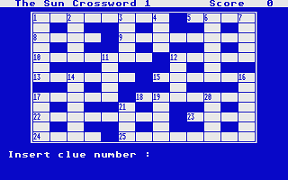 Sun Crossword (The) atari screenshot