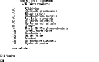 Suomenkieliset Tietosanomat 1987 / 1 atari screenshot