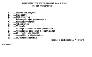 Suomenkieliset Tietosanomat 1987 / 2