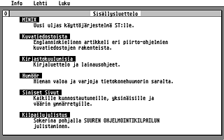 Suomenkieliset Tietosanomat 1988 / 2 atari screenshot