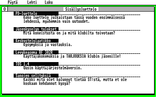 Suomenkieliset Tietosanomat 1989 / 1 atari screenshot