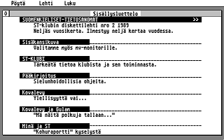 Suomenkieliset Tietosanomat 1989 / 2 atari screenshot