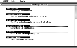 Suomenkieliset Tietosanomat 1990 / 1 atari screenshot