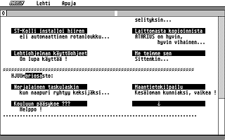 Suomenkieliset Tietosanomat 1990 / 2 atari screenshot