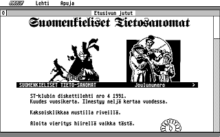 Suomenkieliset Tietosanomat 1991 / 4 atari screenshot