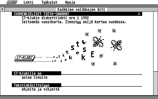 Suomenkieliset Tietosanomat 1992 / 1 atari screenshot