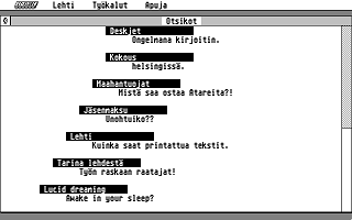 Suomenkieliset Tietosanomat 1992 / 4 atari screenshot
