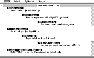 Suomenkieliset Tietosanomat 1993 / 3 atari screenshot