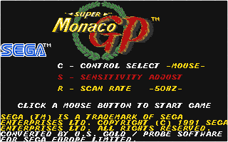 Super Monaco GP atari screenshot