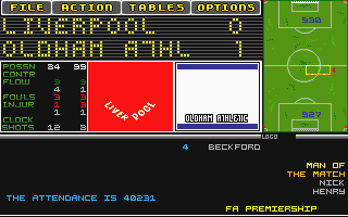 Tactical Manager atari screenshot