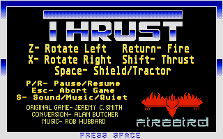 Thrust atari screenshot