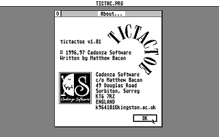 Tic-Tac-Toe atari screenshot