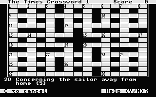 Times Crossword (The) atari screenshot