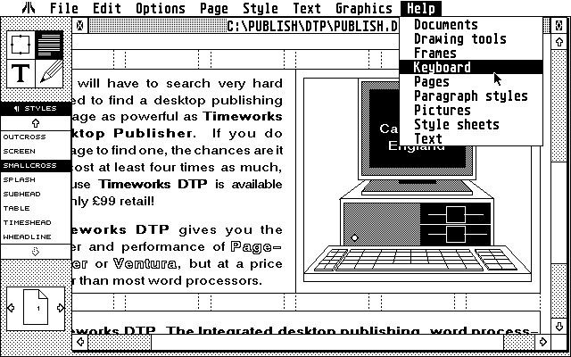 Timeworks Desktop Publisher ST atari screenshot