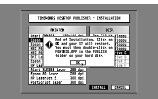 Timeworks Desktop Publisher ST atari screenshot
