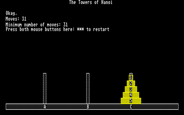 Towers of Hanoi (The) atari screenshot